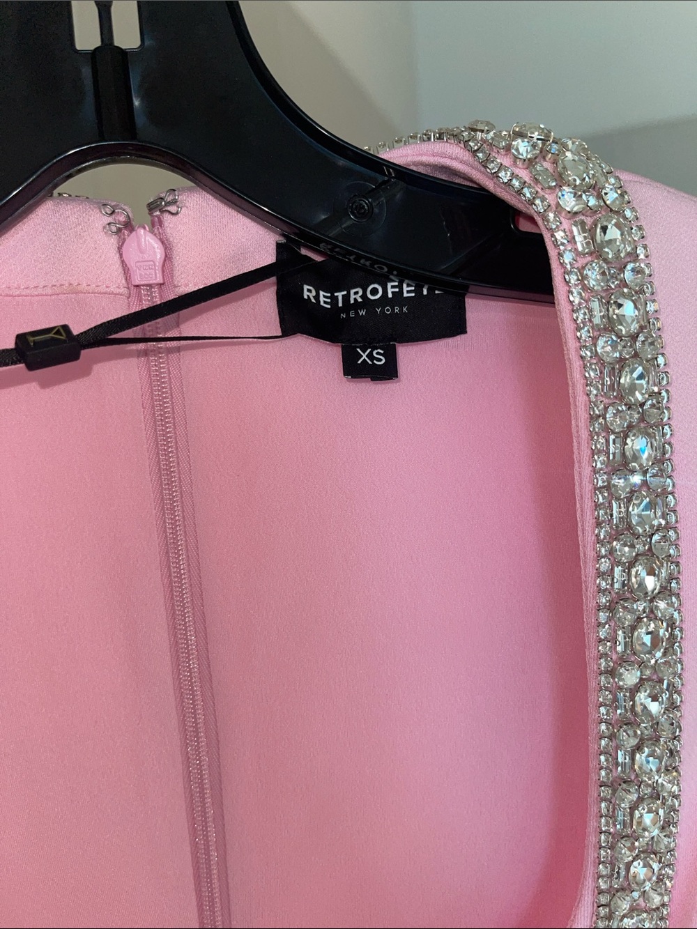 đź’ŤNWT Retrofete Bexley Pink Embellished Mini Dress XS/Sold Outđź’Ť - Picture 14 of 14